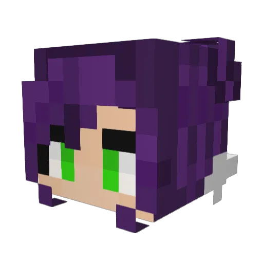 Krista_G Minecraft avatar head, 3D render