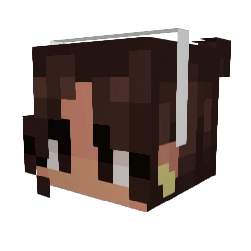 Kristaal Minecraft avatar head, 3D render
