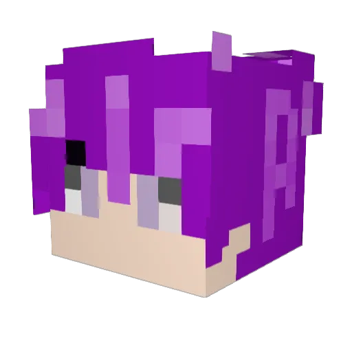 Kristal1119 Minecraft avatar head, 3D render