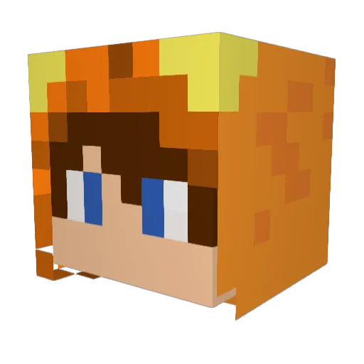 Kristal285 Minecraft avatar head, 3D render