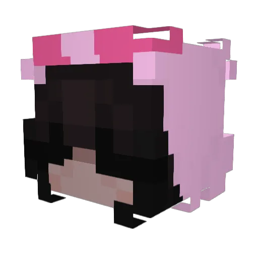 Kristalik44 Minecraft avatar head, 3D render