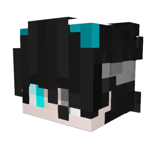 KristallikYTf Minecraft avatar head, 3D render