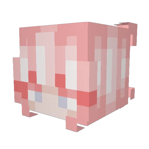Kristalz Minecraft avatar head, 3D render