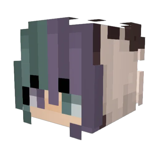 Kristanemo Minecraft avatar head, 3D render