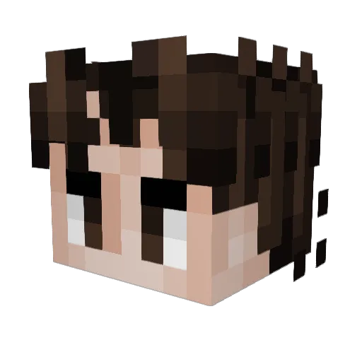 Kristav Minecraft avatar head, 3D render