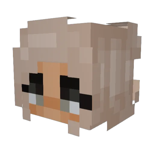 Kristay Minecraft avatar head, 3D render