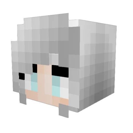 Kristazull Minecraft avatar head, 3D render