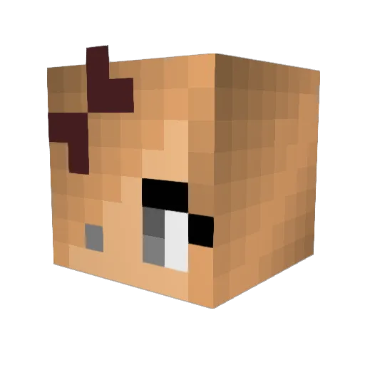Kristel91 Minecraft avatar head, 3D render