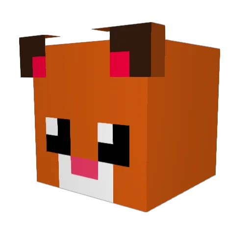 Kristelalala Minecraft avatar head, 3D render