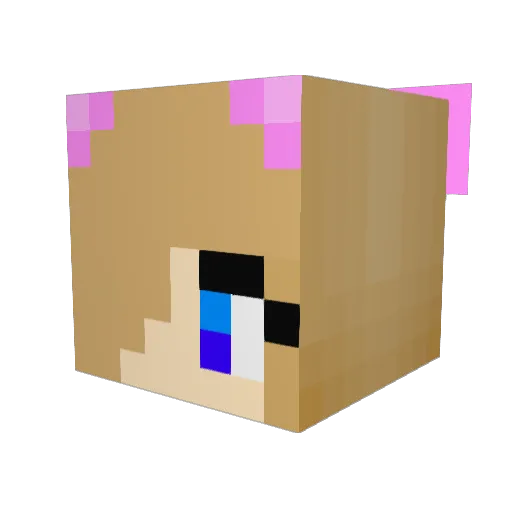 Kristen0720 Minecraft avatar head, 3D render