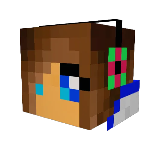 Kristen314 Minecraft avatar head, 3D render