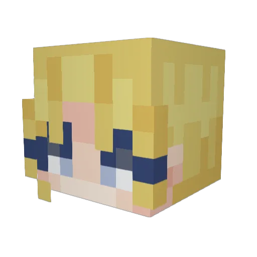Kristen59 Minecraft avatar head, 3D render