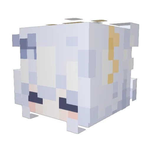 KristenEla Minecraft avatar head, 3D render