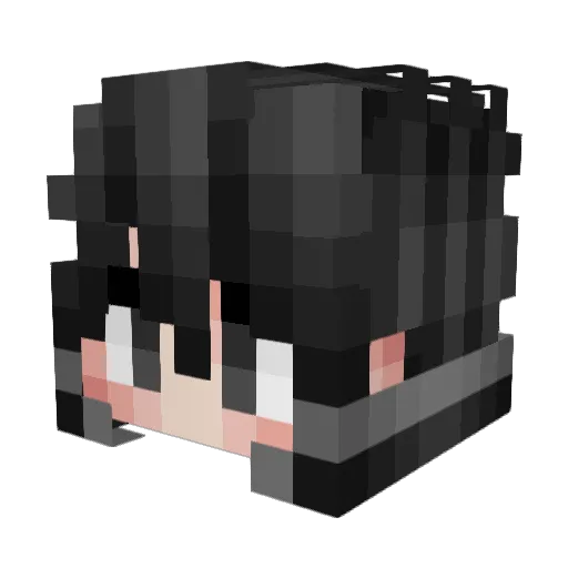 KristenEm Minecraft avatar head, 3D render