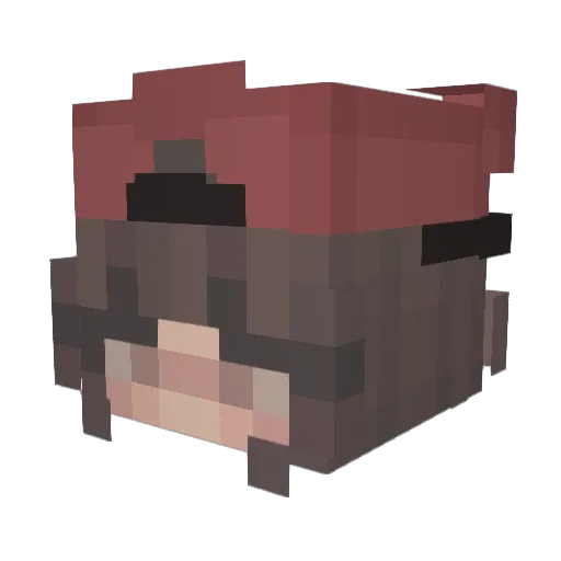 KristenP Minecraft avatar head, 3D render