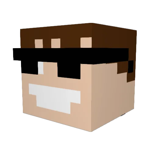 Kristiangams Minecraft avatar head, 3D render