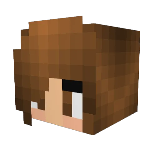 Kristin123 Minecraft avatar head, 3D render