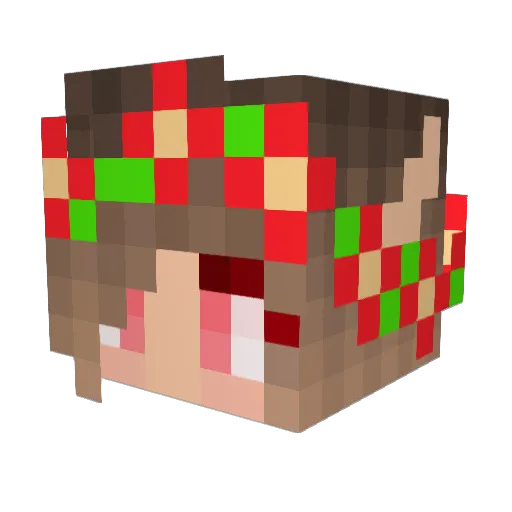 Kristina12_ Minecraft avatar head, 3D render
