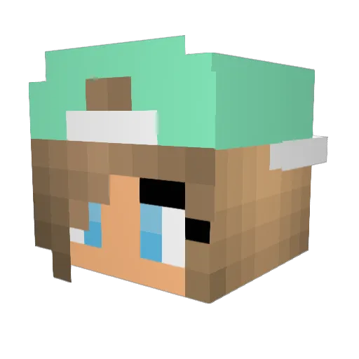 Kristina1923 Minecraft avatar head, 3D render