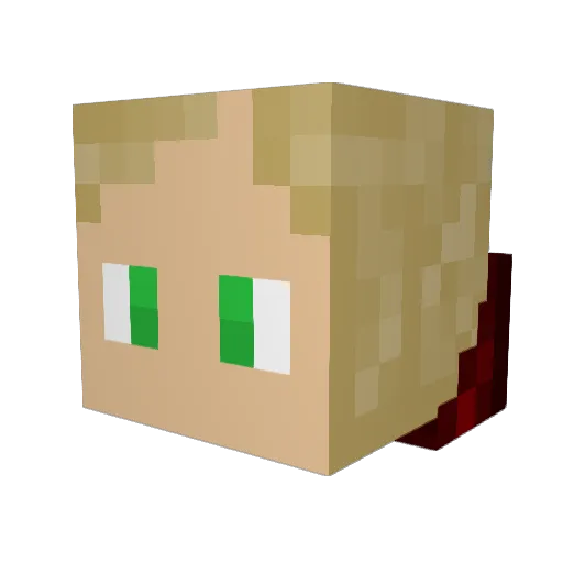 KristinaDK Minecraft avatar head, 3D render