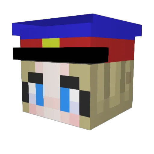 Kristinaya Minecraft avatar head, 3D render