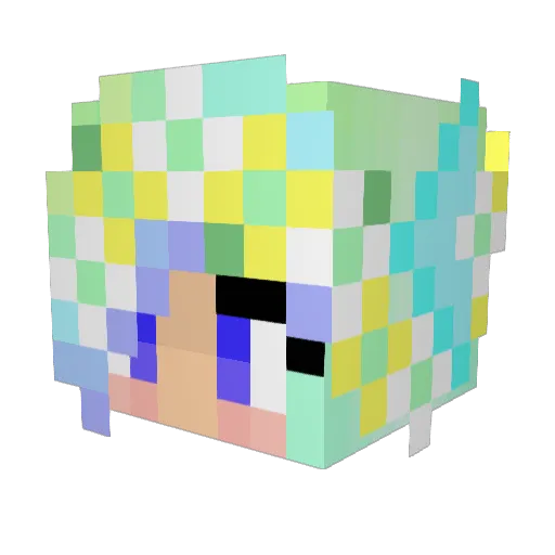 Kristine929 Minecraft avatar head, 3D render