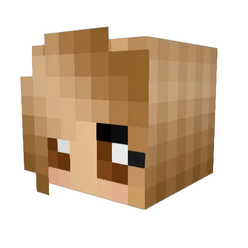 Kristis Minecraft avatar head, 3D render
