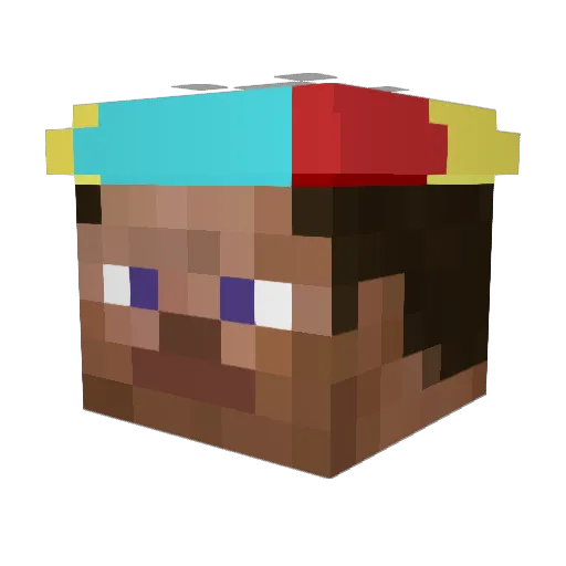 Kristjan Minecraft avatar head, 3D render