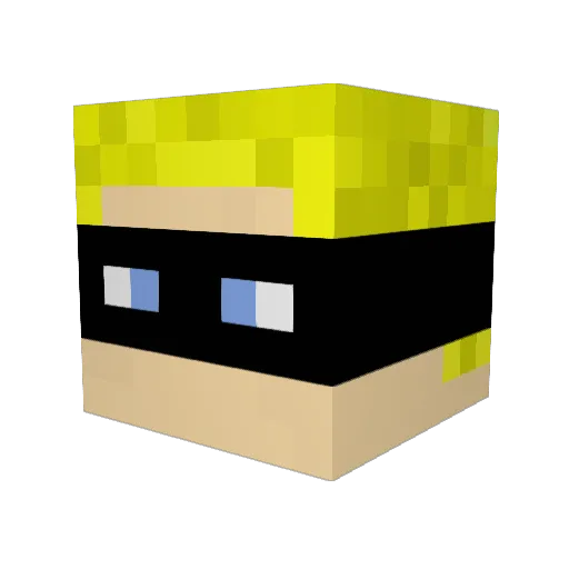 Kristmastreee Minecraft avatar head, 3D render