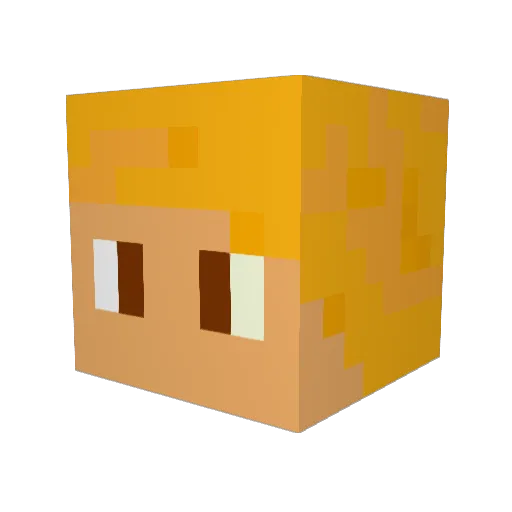 Kristobaal Minecraft avatar head, 3D render