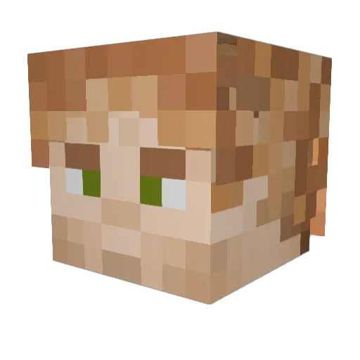 Kristof_DE_MC Minecraft avatar head, 3D render