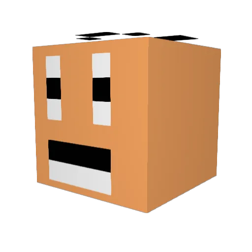Kristofferolsson Minecraft avatar head, 3D render