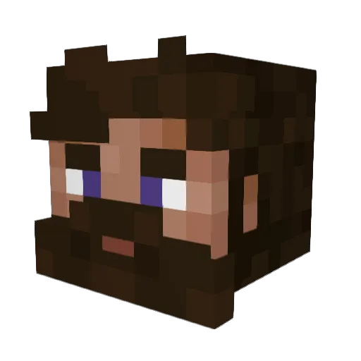 Kristov76 Minecraft avatar head, 3D render