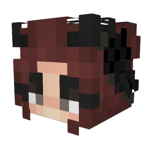 Kristukka Minecraft avatar head, 3D render