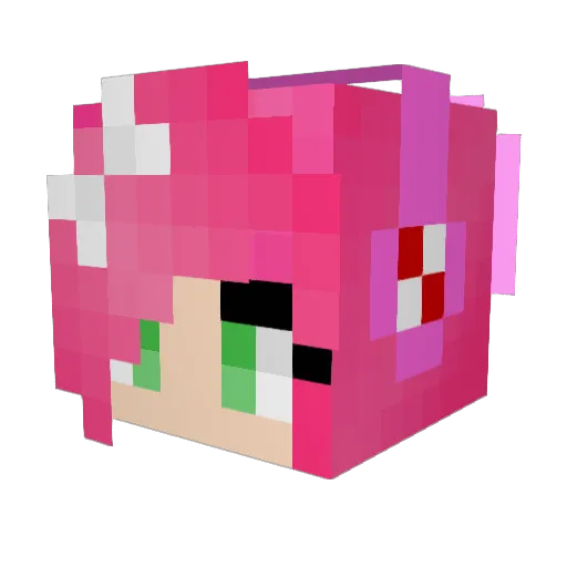 KristyPT Minecraft avatar head, 3D render