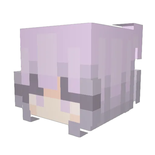 Kristyner Minecraft avatar head, 3D render