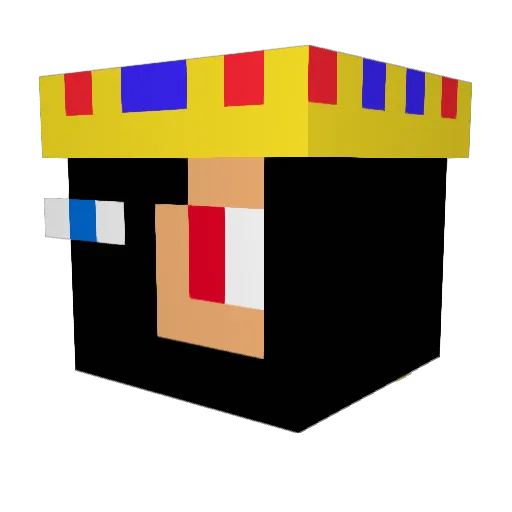 KrisuPL69 Minecraft avatar head, 3D render