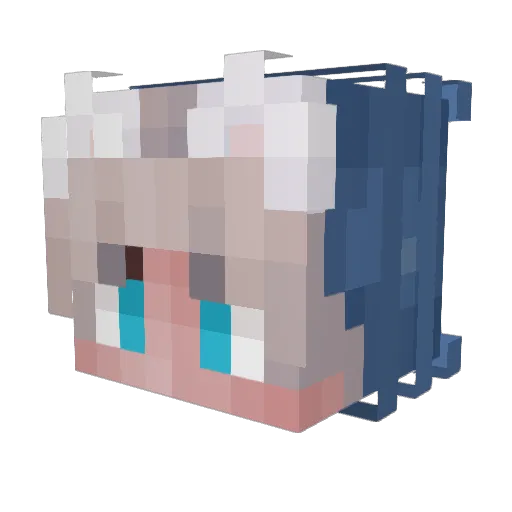 Krisuu13 Minecraft avatar head, 3D render