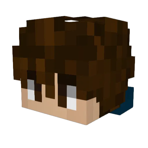 KriszerK Minecraft avatar head, 3D render