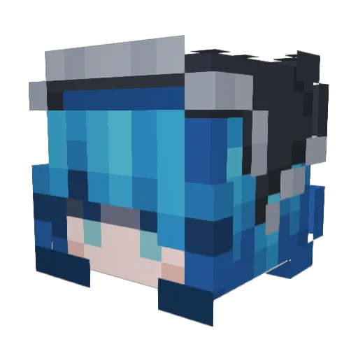 Kriszkay Minecraft avatar head, 3D render