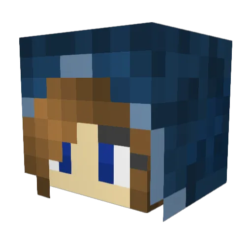 Krit4263 Minecraft avatar head, 3D render