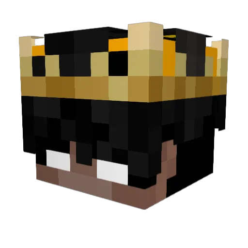 Kritbravo Minecraft avatar head, 3D render