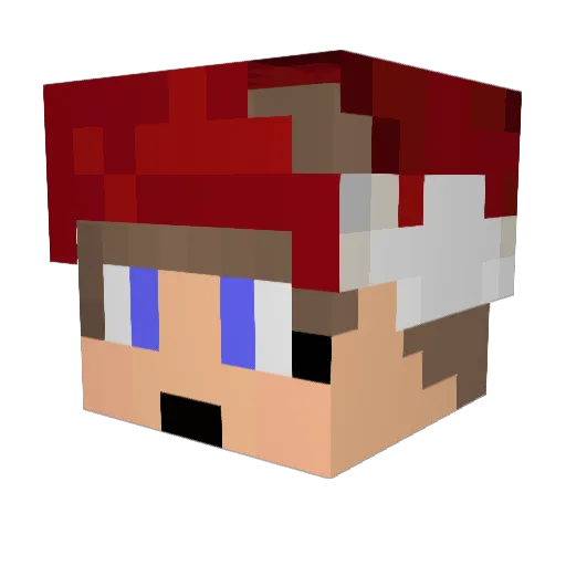 Kriths Minecraft avatar head, 3D render