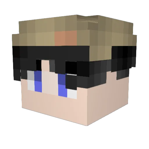 Kritter999 Minecraft avatar head, 3D render