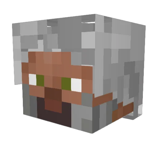 Kritusais Minecraft avatar head, 3D render