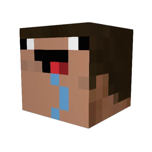 Kritz08_ Minecraft avatar head, 3D render