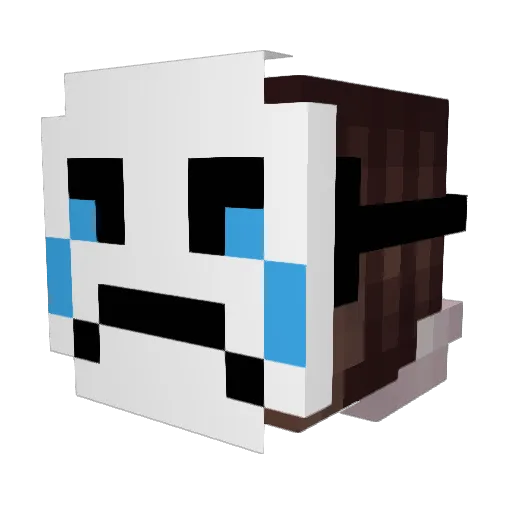 Kriw_kid Minecraft avatar head, 3D render