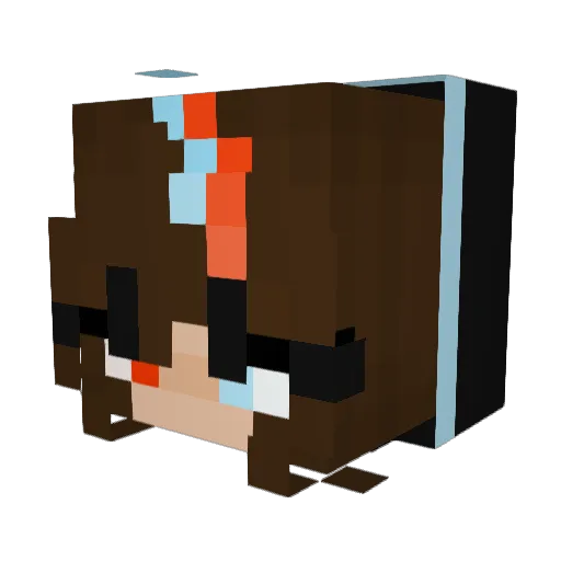Krix57 Minecraft avatar head, 3D render