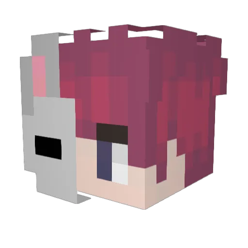 Krizey Minecraft avatar head, 3D render