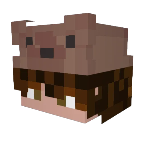 Krizzeth Minecraft avatar head, 3D render